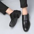 thumbnail image 4 of Tawop Dress Shoes Men Faux Leather Casual Dress Shoes Comfy Business Soft Sole Loafer Black Size:5.5, 4 of 7