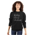 thumbnail image 3 of Make Good Choices Motivational Gym Unisex Plus Fleece Graphic Sweatshirt Brisco Brands 2X, 3 of 5