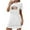 White, variant on SDNall Plus Size Christmas, Christmas Womens Plus Size Short Nightgown with Printed Round Neck and Short Sleeves the Chest