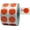 Orange, variant on Pink Transparent Dot Stickers | 0.5" Inch Round | 1000 Pack