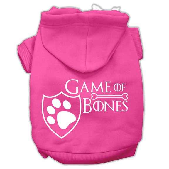 Pet Dog Cat Hoodie Screen Printed, "Game of Bones"