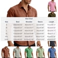 thumbnail image 3 of FAVIPT Big and Tall Cotton Shirts for Men Button Down Lapel Short Sleeve Tops Summer Business Dressy Blouses Army Green,XXXL, 3 of 8