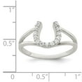 thumbnail image 4 of Sterling Silver Polished CZ Horseshoe Ring, 4 of 6