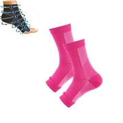 Clearance!EARSTMAKEUP Plantar Fasciitis Socks, Neuropathy Compression Ankle Socks, Arch Support Socks, Heel Spur Relief Products Leg & Foot Supports Night Sock(Pink,S)
