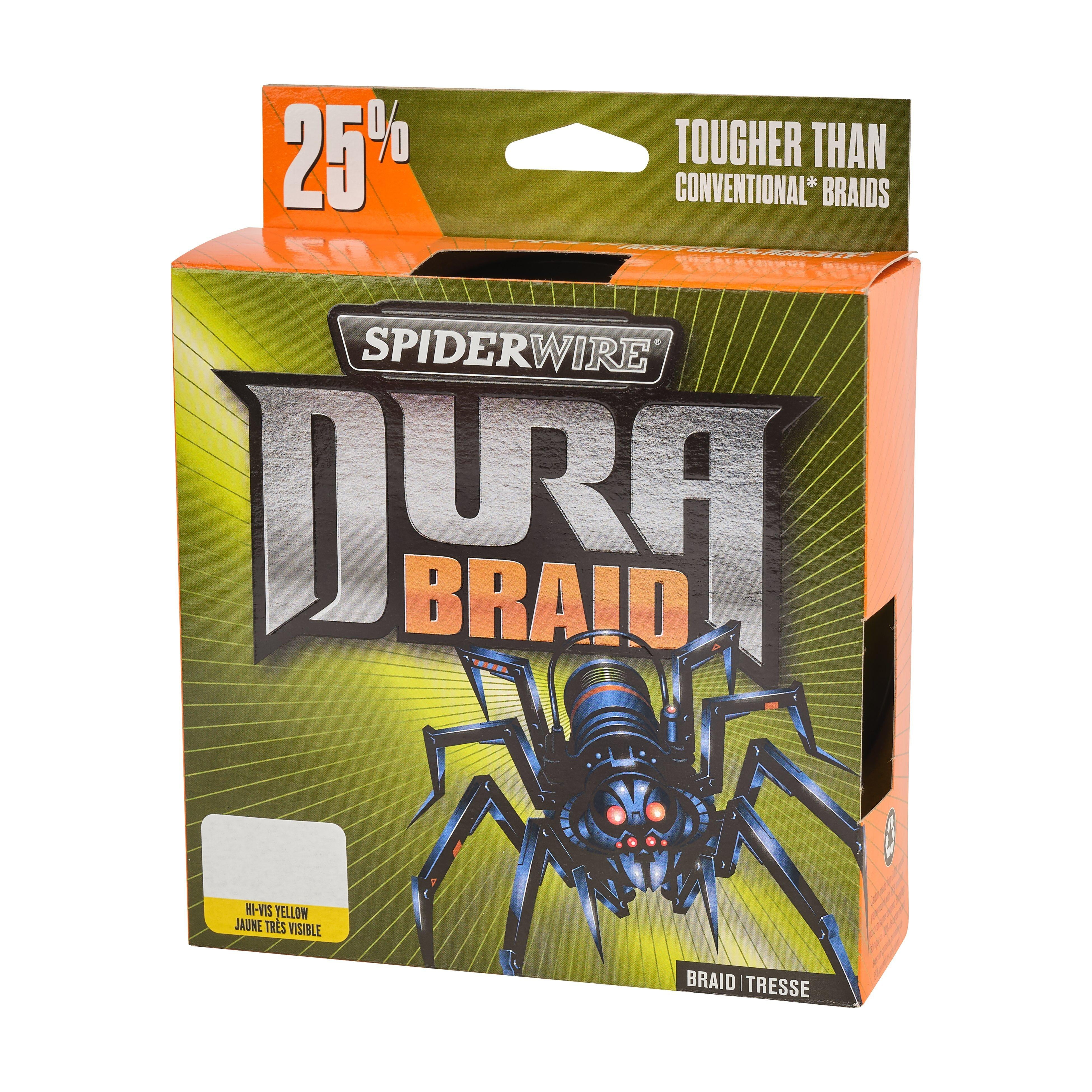 SpiderWire DuraBraid Fishing Line, Hi-Vis Yellow, 8 lb Test Strength, 500 yd