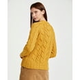 thumbnail image 3 of Women's Aran Woollen Mills Crew Neck Pullover Sweater, Super Soft, Yellow, 3 of 6