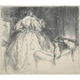 thumbnail image 2 of Charles Haslewood Shannon 17x15 Gold Ornate Wood Frame and Double Matted Museum Art Print Titled - The Fantastic Dress (1890), 2 of 4