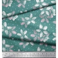thumbnail image 3 of Soimoi Blue Poly Georgette Fabric Dot & Floral Decor Fabric Printed BTY 52 Inch Wide, 3 of 3