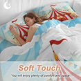 thumbnail image 3 of Cartoon Circus Queen Size Comforter Set, Carnival Tent Playground Cloudy Sky Bedding for All Seasons, 4 Pcs Bed Set, 1Quiltcover (90"x92") ,1Sheet(94"x116"), 2Pillowcases (30"x20"), 3 of 10