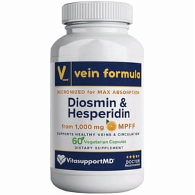Vein Formula, Diosmin Hesperidin 1000mg, Leg Circulation and Vein Support, 60 Capsules