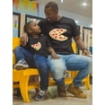 thumbnail image 4 of Pizza Pie & Slice Toddler & Men's T-Shirt Matching Set Dad & Son Daughter Set Dad Black Large / Toddler Black 3T, 4 of 8