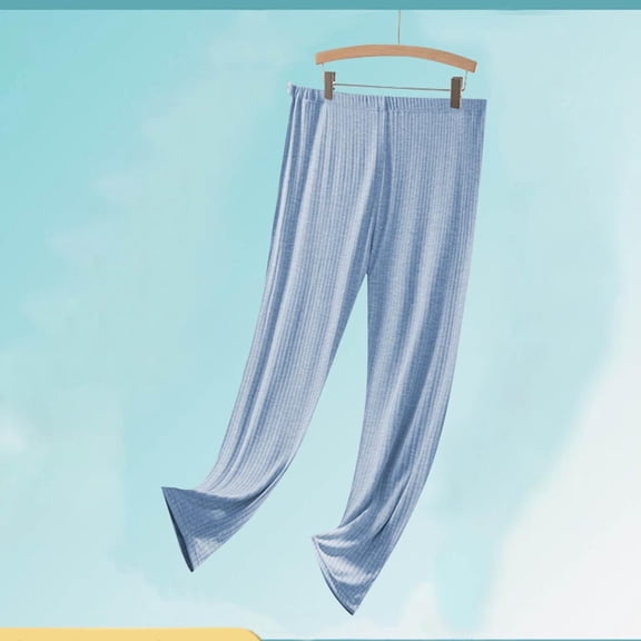 JUSLIO Pajama Pants for Maternity Casual Pants for Women Comfortable Loungewear Blue L