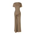 thumbnail image 4 of Women's Casual Dress Flowy Long Maxi Dress Round Neck Comfortable Everyday Wear Outfit Versatile, 4 of 4