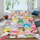 thumbnail image 2 of Squishmallow Conjunto de sábanas temático, trío de piezas, cómodo y amigable con la piel, diseño único, regalo de decoración para el hogar para familiares, amigos y fans, 90 cm * 190 cm, 2 of 6