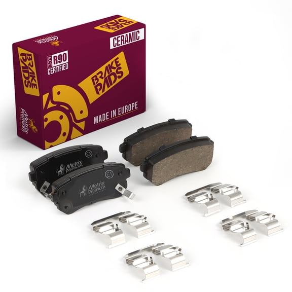 Metrix Premium Chassis Parts - Rear Ceramic Disc Brake Pad Set D1157 Fits 06-08 Hyundai Accent,09-12 Elantra,15-19 Sonata,10-17 Tucson,14-16 Kia Cadenza,10-13 Forte 10-13 Forte Koup 12-13 Forte5