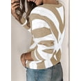 thumbnail image 2 of HOTAPEI V Neck Sweaters for Women Color Block Striped Knitted Sweater Long Sleeve Pullover Sweaters Knit Tops, 2 of 6