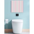 thumbnail image 4 of Canvas Print Wall Art Pink Gray Stripe Minimalist Vertical Stripes Modern Art Framed Canvas Art Wall Decor Pictures Painting Morden Artwork for Living Room Bedroom, Ready to Hang, 12"x12", 4 of 4
