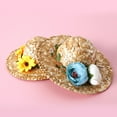 thumbnail image 4 of Pet Sun Hat High Durability Cute Appearance Eye-catching Floral Style Lovely Pet Cat Dog Woven Straw Hat Pet Supplies, 4 of 7