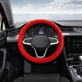 thumbnail image 6 of YUVA 38cm Winter Velvet Steering Wheel Cover, Polyester, Warm & Anti-Slip, Fits Standard 14.96in Wheels, Easy Install, Multi-Color, 6 of 6