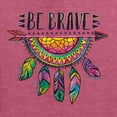 thumbnail image 2 of Colorful Neon Be Brave Dreamcatcher | Dean Russo Art Pop Culture Unisex Crewneck Sweatshirt, Vintage Heather Red, Large, 2 of 6