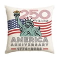 thumbnail image 2 of romoty 4th of July Independence Day Pillow Covers 18"x18", Patriotic America 250th Anniversary Commemorative Throw Pillow Case, Square Decorative Cushion Cover for Home Sofa Couch Farmhouse Decor, 2 of 6
