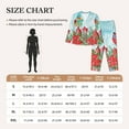 thumbnail image 6 of Kll Birds Print Women'S Long Sleeve Pajamas With Pants Sleepwear Loungewear 2 Set-Xx-Large, 6 of 9
