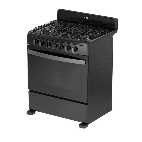 Estufa Acros 30 Pulgadas Gas Puerta Panorámica Acabado Espejo