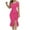 Hot Pink, variant on Womens Sexy Bodycon Party Dress Cold Shoulder Pearls Strap Midi Dress Ruffle Hem Elegant Cocktail Dresses
