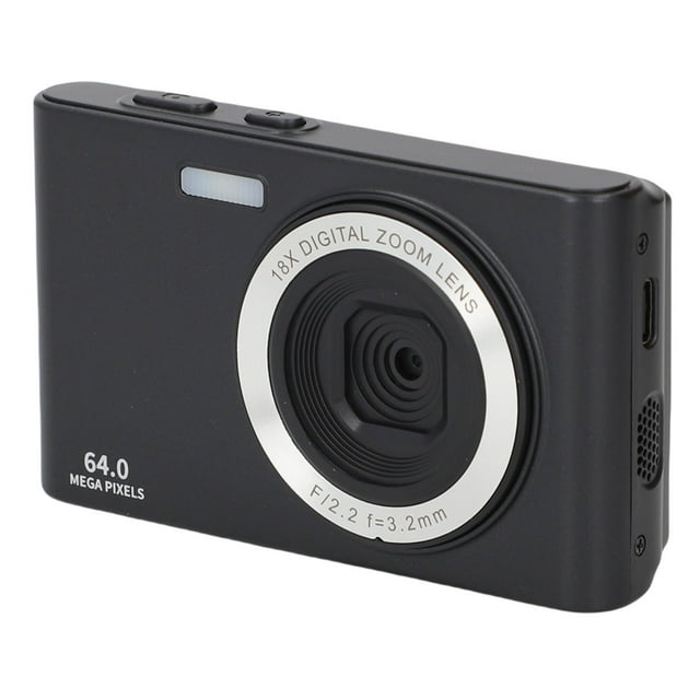 Cámara de video 4K 64MP CAMAE RETRO 18X Zoom Digital Con Tempeizador de Luz Flash Incorporado y Anti-Shake para Fotografía de Vije Selfie