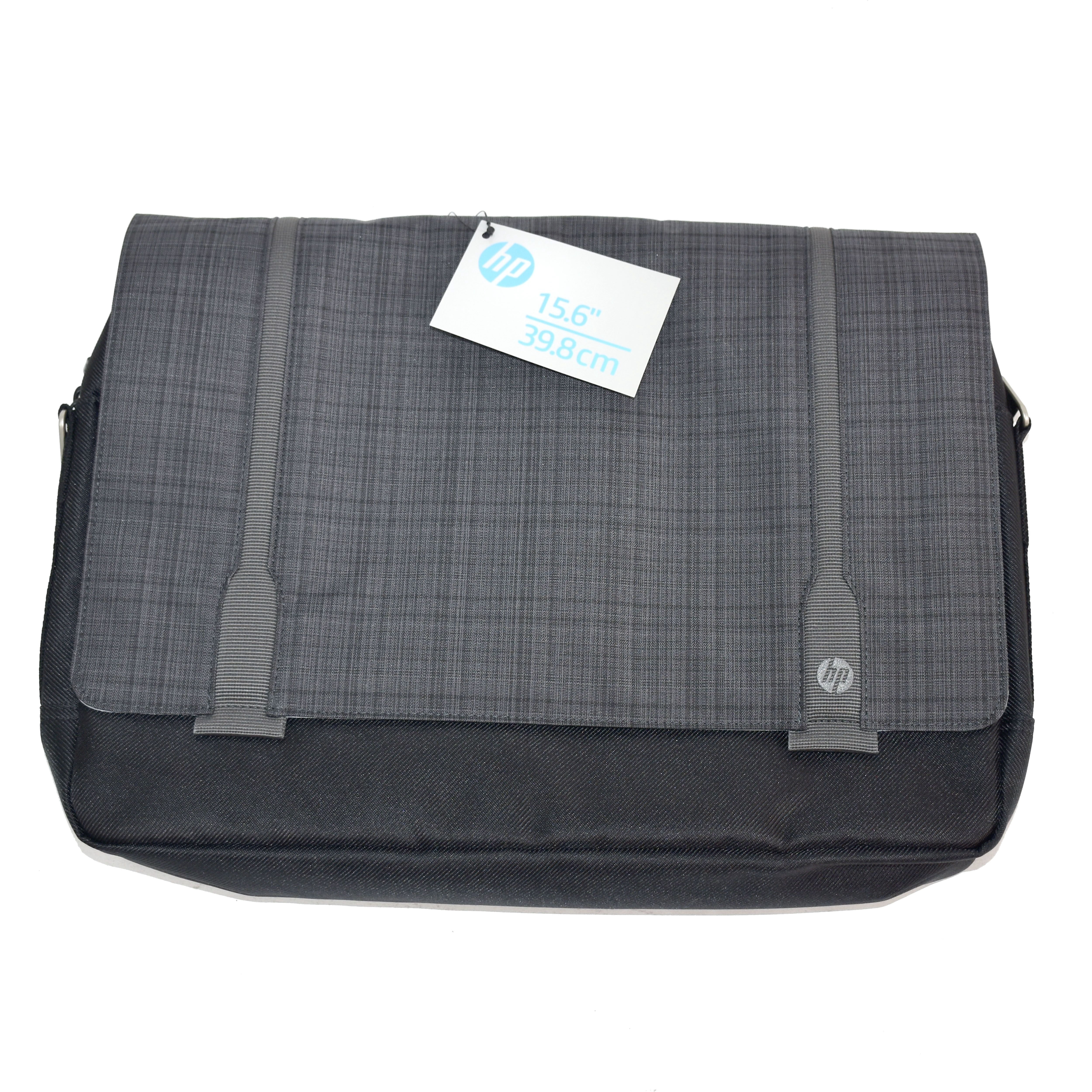 HP Slim Ultrabook Messenger Bag 15.6" Professional Style, Black & Gray - F3W14AA