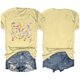 thumbnail image 4 of Camisetas de Verano de Mujer Pequeña Flor Impresa Cuello Redondo Manga Corta Superior, Verano Superior de las Mujeres, 4 of 4