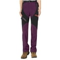 thumbnail image 3 of Joggers for Women with Pockets Ndbuld Women's Windproof Waterproof Warm Breathable Hiking Pants With Thickened Fleece Purple 3XL, 3 of 8