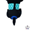 thumbnail image 4 of Barkertime Turquoise Blue Polka Dot on Black Dog Diaper, 4 of 6