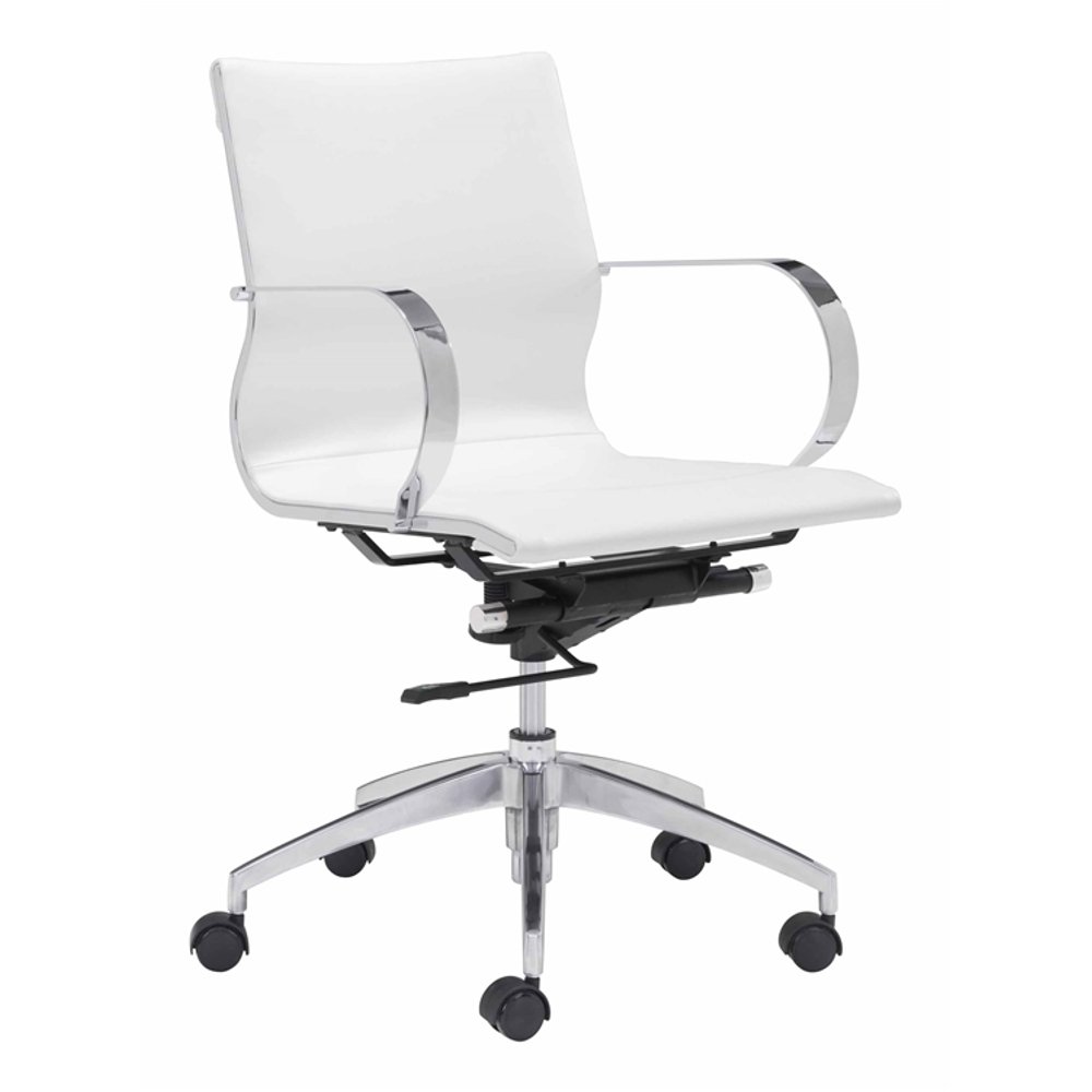 Fine Mod Imports Modern Office Conference Room Chair Mid Back, White - Walmart.com - Walmart.com