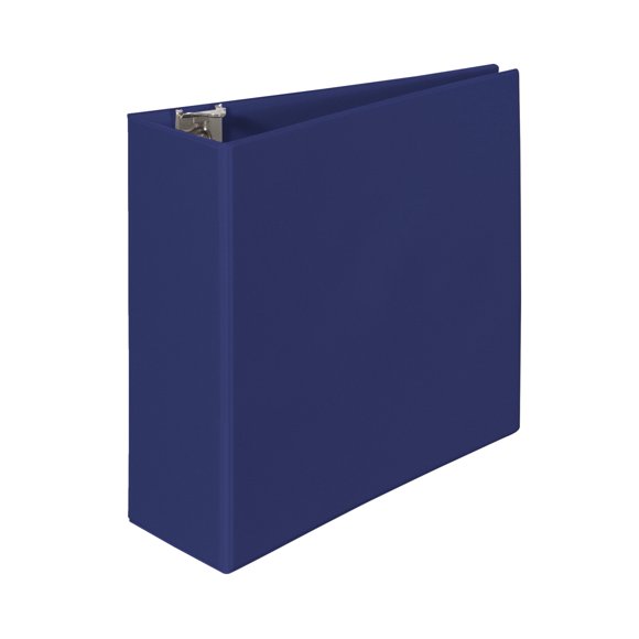 School Smart 3 in Round-Ring Binder with 2 Pockets, Blue