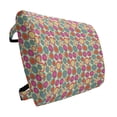 thumbnail image 1 of Colorful Lumbar Pillow, Doodle Style Lively Colored Round Shapes with and Floral Motifs, Soft Back Cushion for Office Chairs with Adjustable Straps, 14" x 13", Multicolor, by Ambesonne, 1 of 7