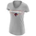 thumbnail image 2 of Women's Heather Gray Halifax Thunderbirds Primary Logo V-Neck T-Shirt, 2 of 3