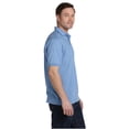 thumbnail image 3 of Hanes 5.2 oz. 50/50 ComfortBlend EcoSmart Jersey Knit Men Polo Light Blue Medium, 3 of 3