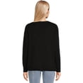 thumbnail image 3 of Time and Tru Women's Drawstring Hem Textured Top, Sizes XS-XXXL, 3 of 5