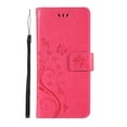 thumbnail image 2 of S10 Case, Samsung Galaxy S10 Case - Allytech Premium Wallet PU Leather with Fashion Embossed Flower Magnetic Clasp Card Holders Flip Cover with Hand Strap, Rose, 2 of 6