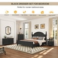 thumbnail image 3 of BOSHIRO Dresser for Bedroom, 6 Drawer Wood Chest of Drawers, Storage Dressers Clothes Organizer for Closet, Living Room, Dining Room, 3 of 6