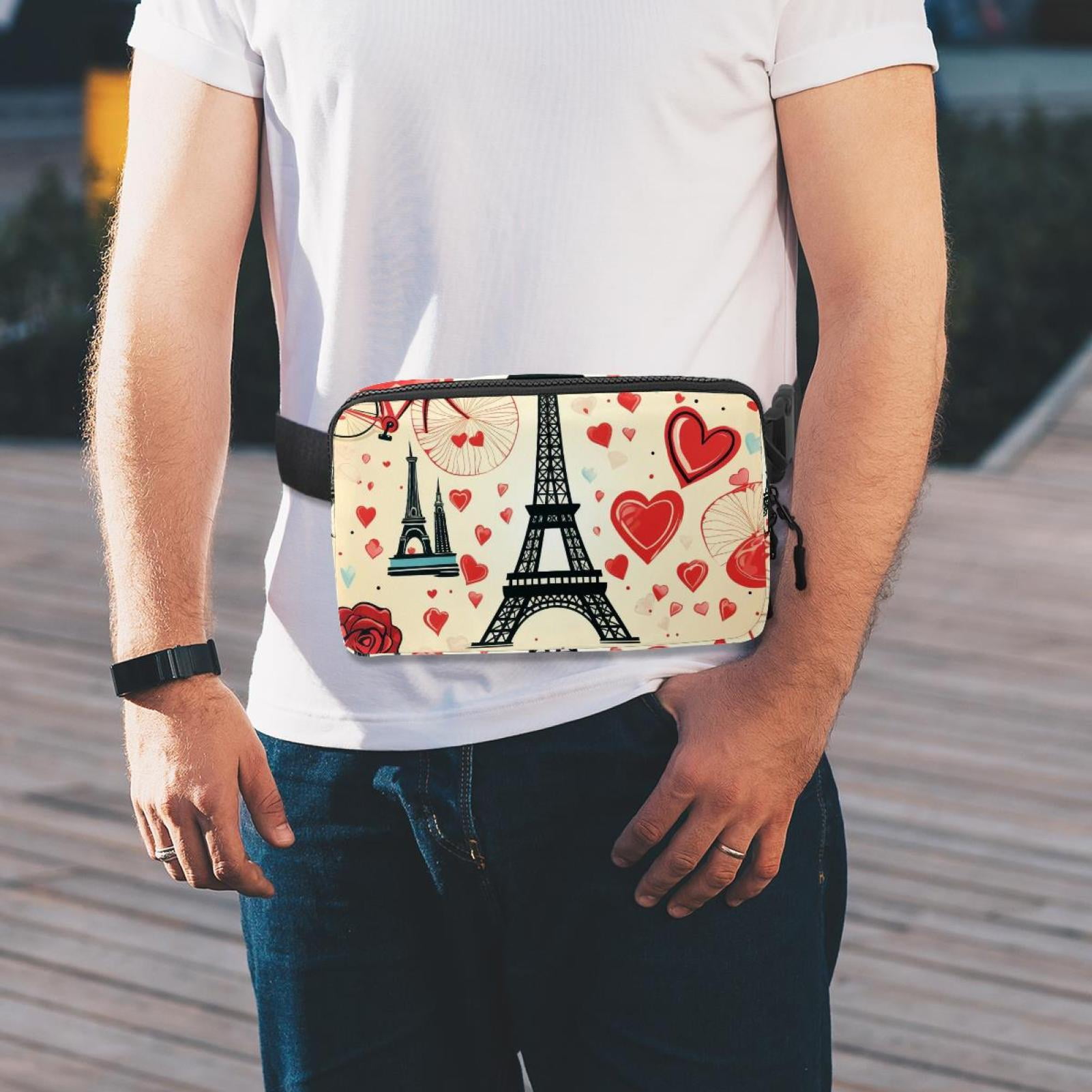Valentine's Day Waist Pack Fanny Pack Running Belt Lightweight Adjustable with Extension Strap Unisex