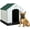 Green, variant on BestPet 28" Insulated Dog House, Durable Plastic, Weatherproof, Indoor/Outdoor, Elevated Flr, Air Vents, Green