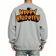 thumbnail image 5 of Halloween Sweatshirt for Men Pumpkin Ghost Graphic Casual Long Sleeve Spooky Pullover Sweatshirt New Fashion Comfy Tshirts Light Gray L, 5 of 5