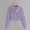 thumbnail image 5 of RFQWOVSR Girls Crop Zip Up Hoodie Soft Comfortable with Pocket Casual Jacket 5-6 Years, 5 of 6