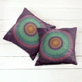 thumbnail image 2 of Ambesonne Mandala Throw Pillow Cover 2 Pack, Curls and Petals Oriental, 16", Multicolor, 2 of 6