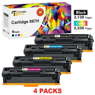 067H 067 Toner Cartridge 4-Pack High Yield MF656Cdw Compatible for Canon 067H for Canon imageCLASS LBP633Cdw LBP632Cdw MF653Cdw MF654Cdw MF656Cdw MF650 LBP630 Series Printer CRG-067H CRG067H Ink