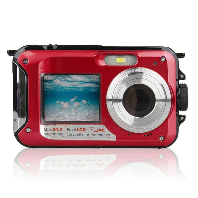 Waterproof Camera Underwater Cameras for Snorkeling Full HD 1080P 30MP Video Recorder Selfie Dual Screens 10FT 16X Digital Zoom Waterproof Digital Camera