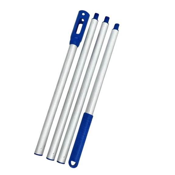 Adjustable Length Aluminum Pool Cleaning Poles 3 4 Section Telescopic Design With Antislip Grip Handle for Skimmers Rakes Brushes