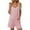 Pink, variant on Charmgo Womens Jumpsuits Women's Summer Knit Solid Color Overalls Plus Size Summer Romper Ribbed Pants Plus Size Rompers Long Pants Beige Rompers for Women L